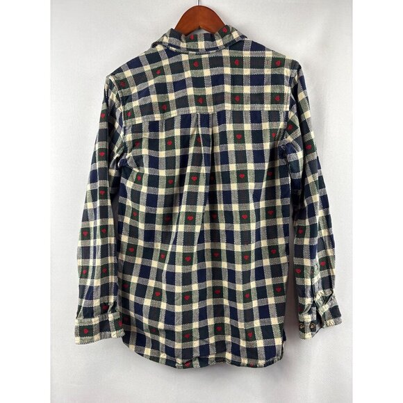 Cascade Blues Womens S Plaid Heart Button-Up Shirt 100% Cotton - Picture 6 of 6